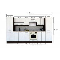 Bucatarie MARINA NEW 340 5B Wenge / Decor K001